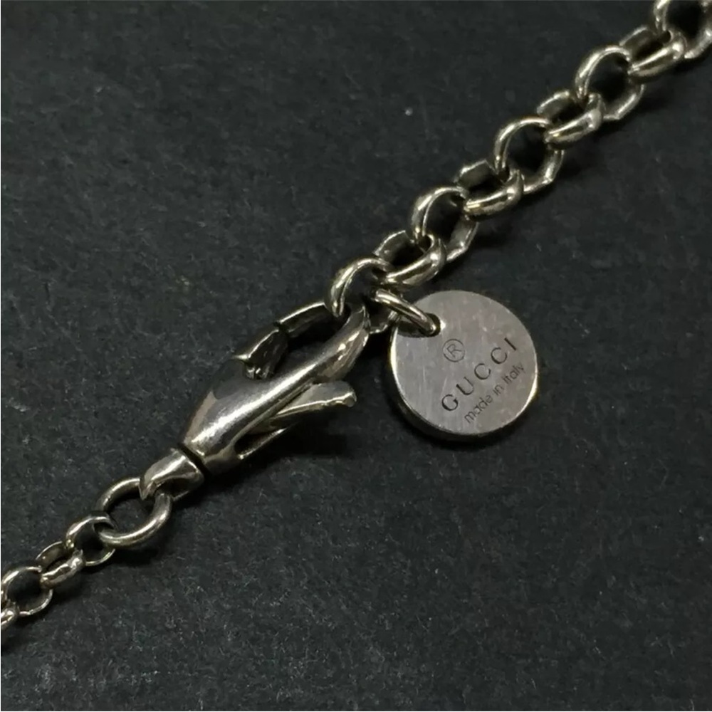 Auth Gucci Arabesque Interlocking Gg Silver 925 P… - image 5